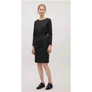 COS Black Long Sleeve Tie Back Dress XS / 2
